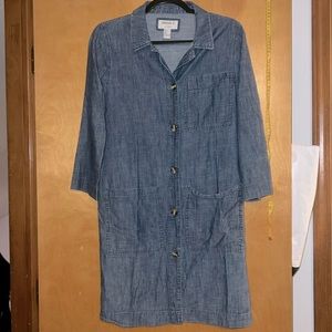 Forever 21 (denim) over-coat / dress, over tights